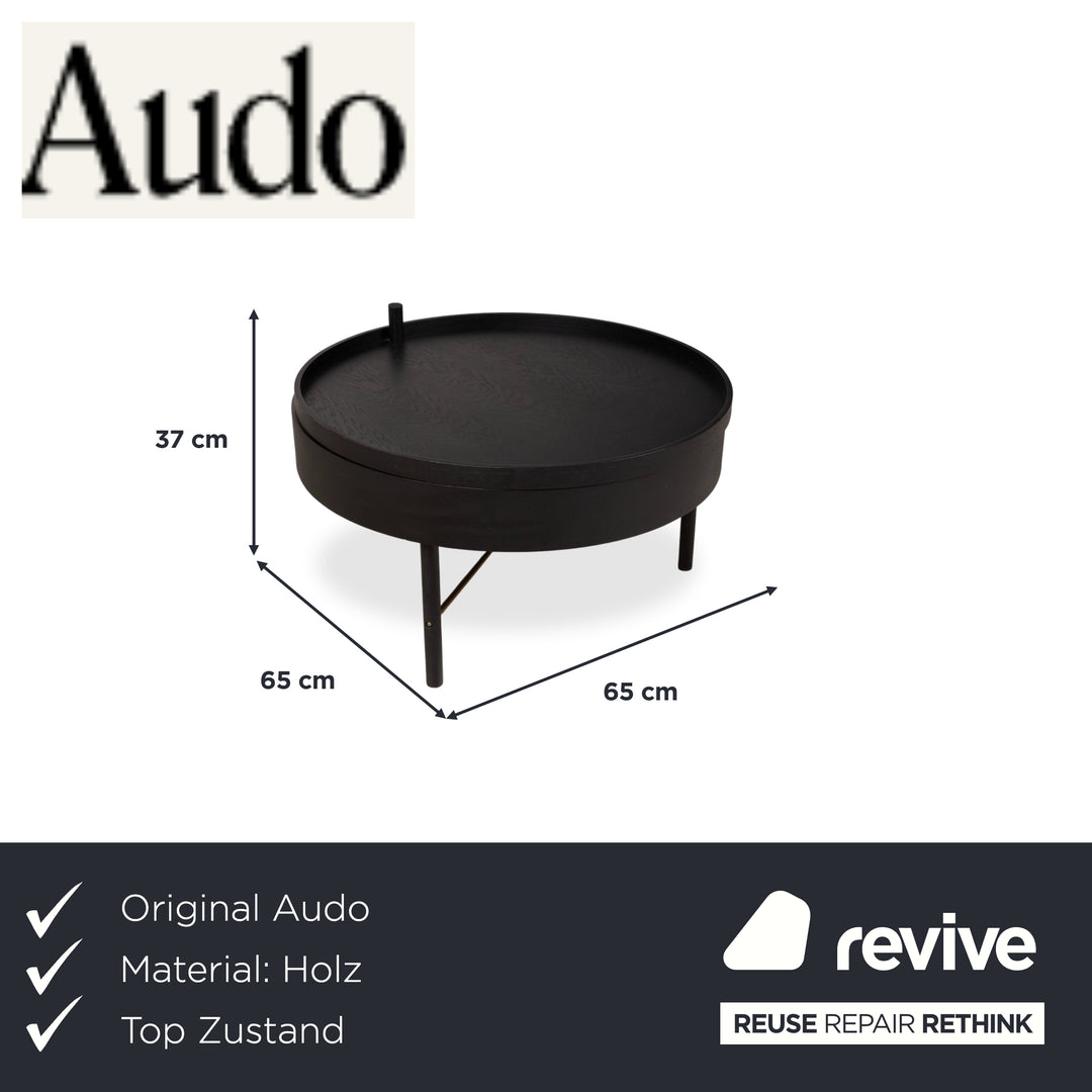 Audo Turning Holz Couchtisch Schwarz manuelle Funktion