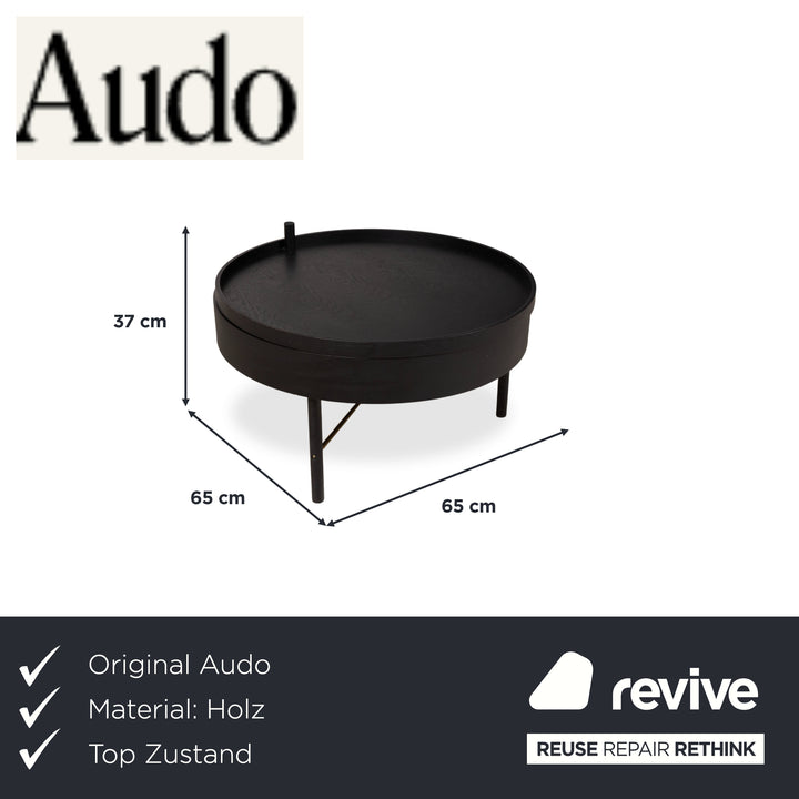 Audo Turning Holz Couchtisch Schwarz manuelle Funktion