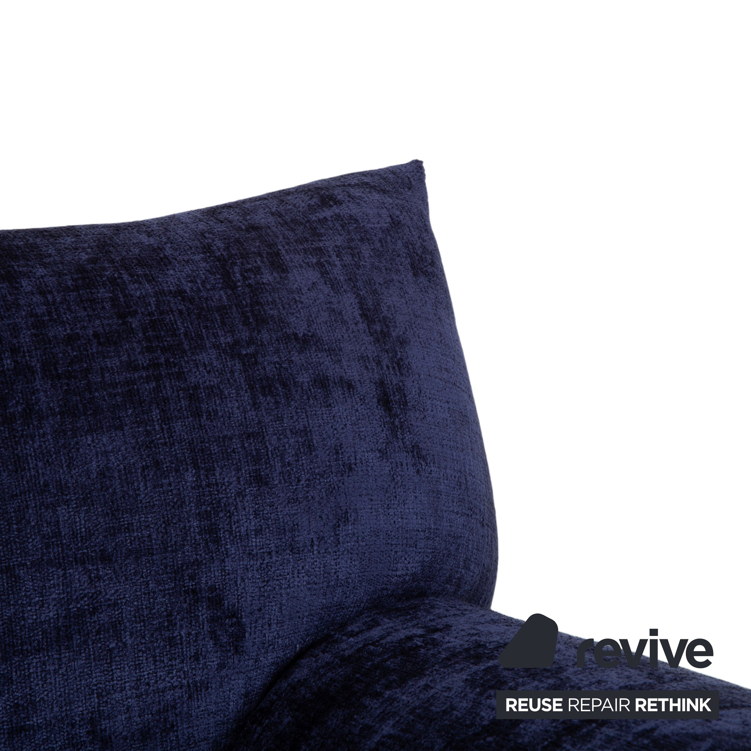 Bretz Gaudi Sessel Stoff Blau Lila Aubergine Gold Neubezug (Molino 545)