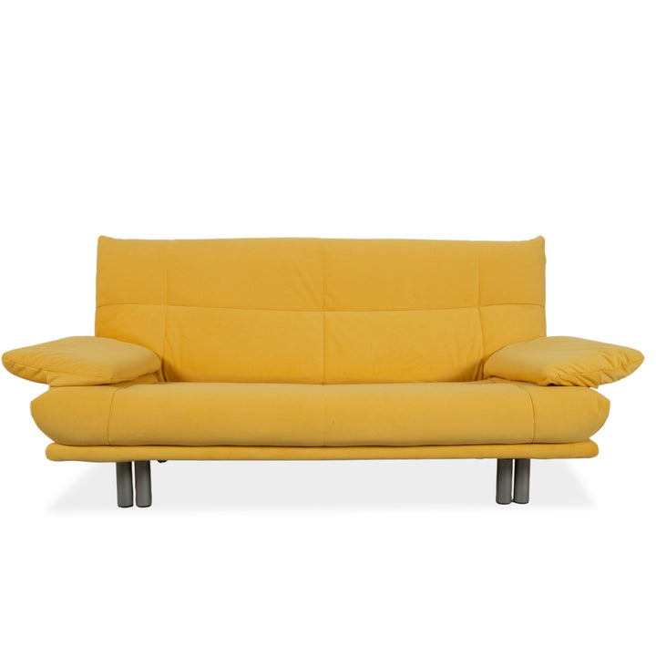 Rolf Benz BMP 418 Two-Seater Sofa Fabric Yellow Reupholstery