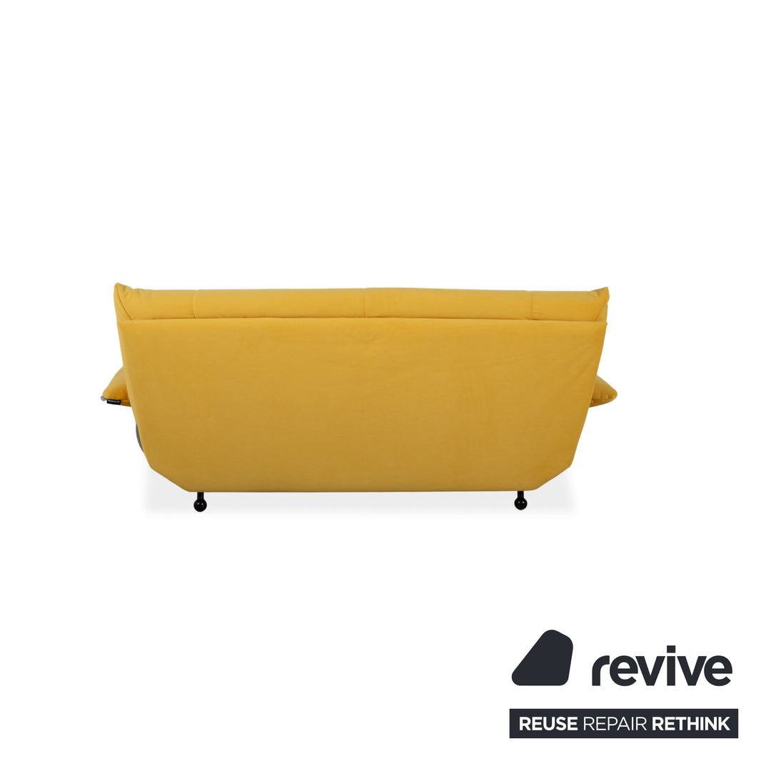 Rolf Benz BMP 418 Two-Seater Sofa Fabric Yellow Reupholstery