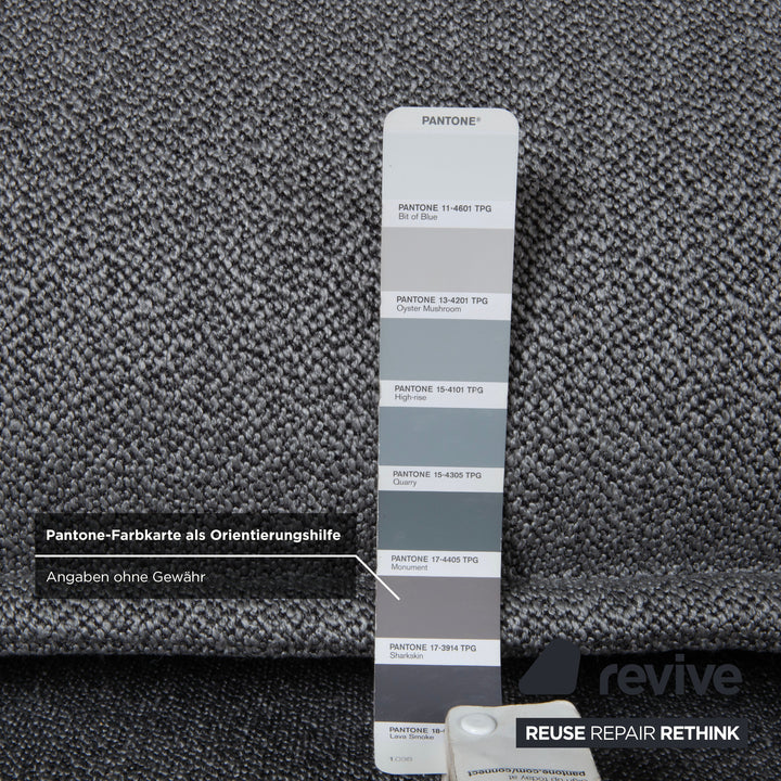 Rolf Benz Nova Zweisitzer Sofa Grau Anthrazit Stoff Funktion Couch Schlaffunktion Neubezug