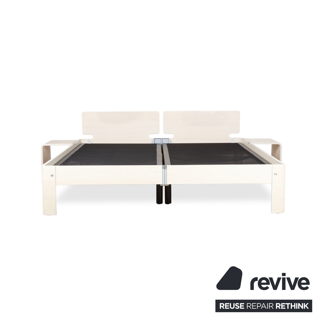 Auping Auronde Holz Weiß Beige Doppelbett manuelle Funktion