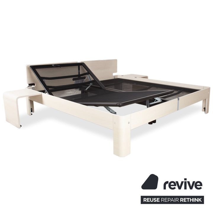Auping Auronde Holz Weiß Beige Doppelbett manuelle Funktion