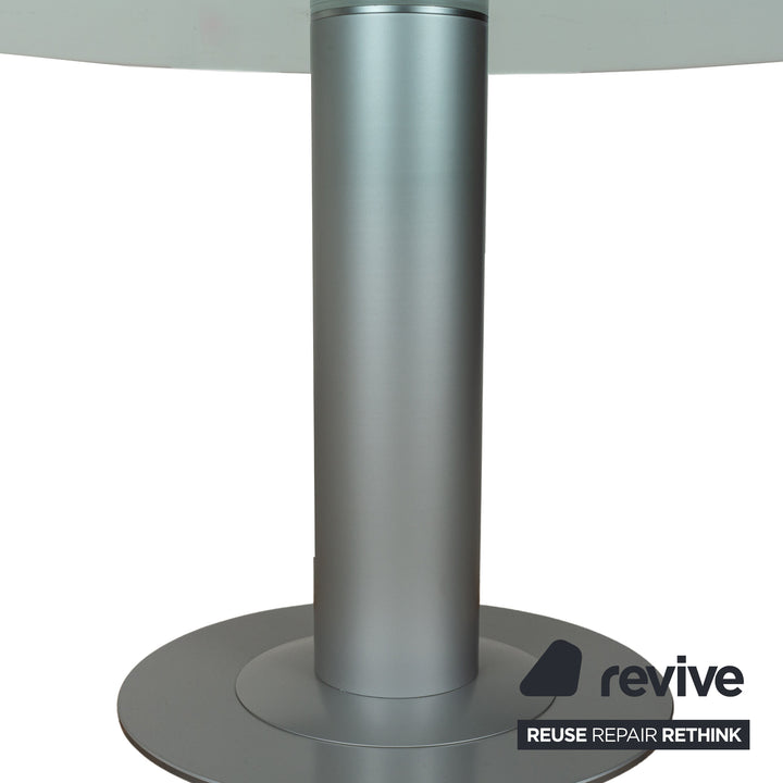 Table à manger en verre Bacher Castro argent 130 x 130 x 73 cm