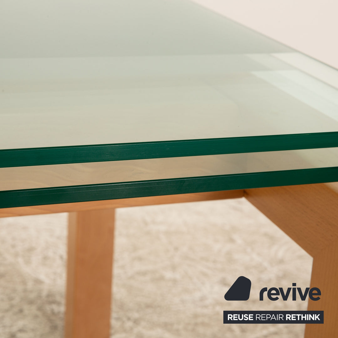 Table à manger en verre Bacher bois marron extensible 125/190 x 75 x 90