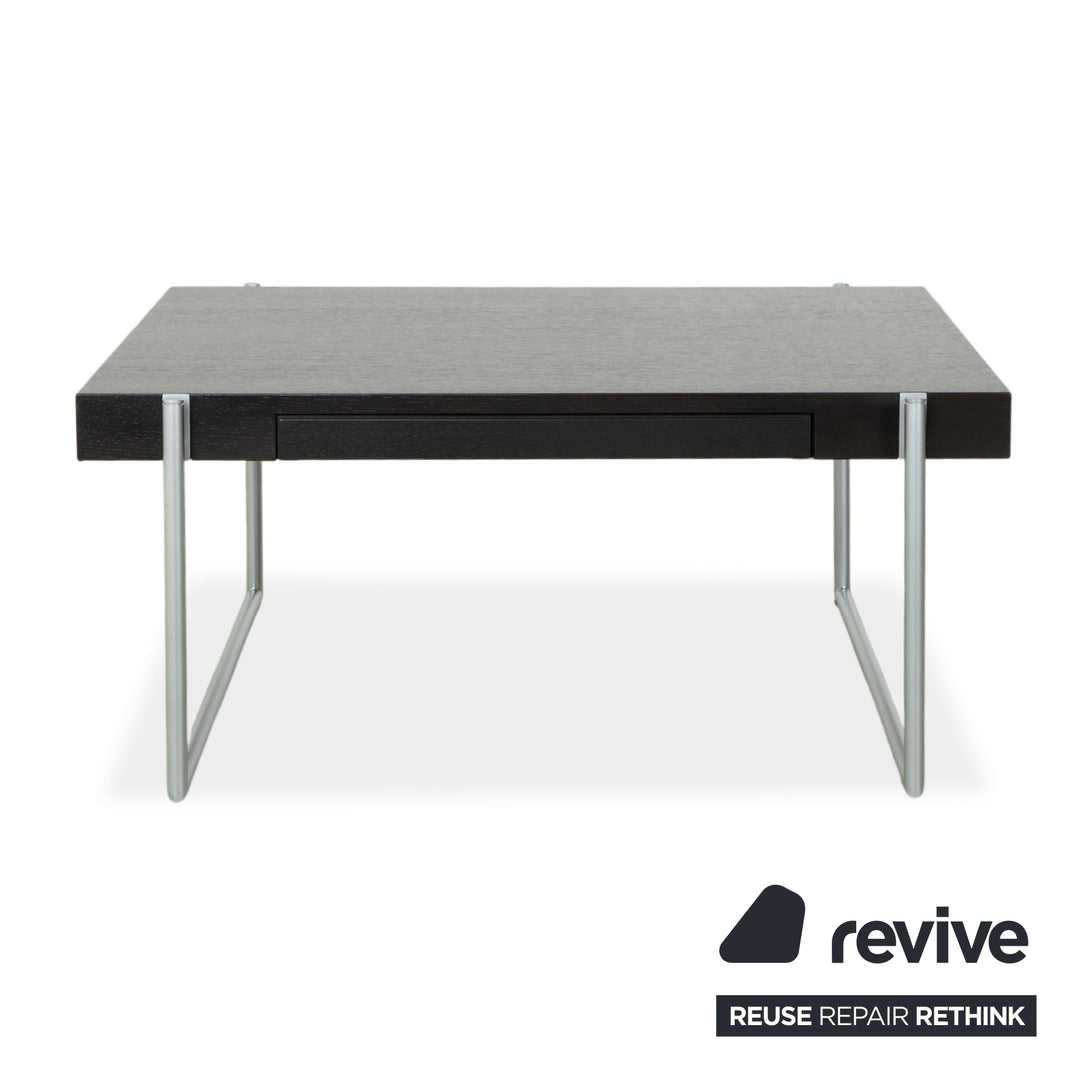 Bacher Kyoto wooden coffee table, black, with drawer