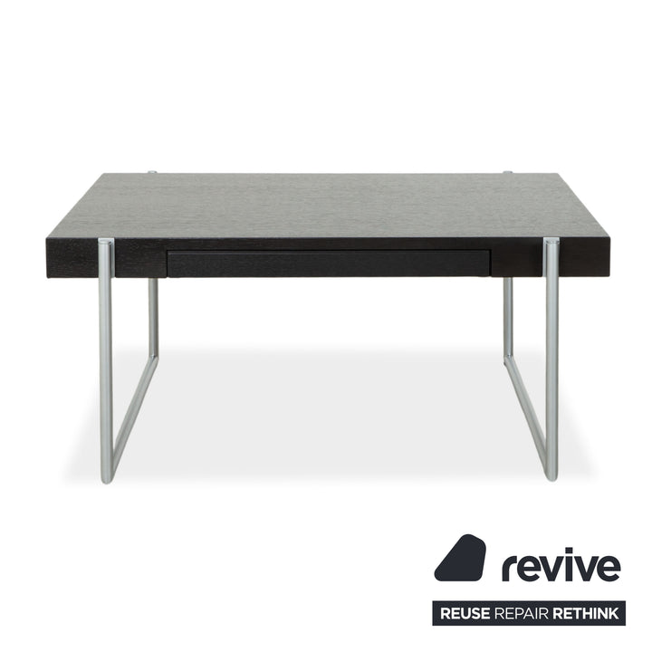 Bacher Kyoto wooden coffee table, black, with drawer