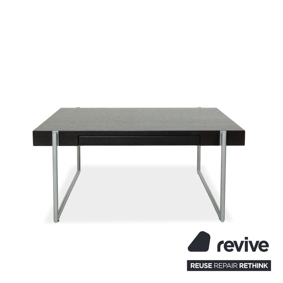 Bacher Kyoto wooden coffee table, black, with drawer