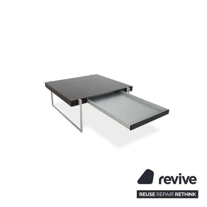 Bacher Kyoto wooden coffee table, black, with drawer