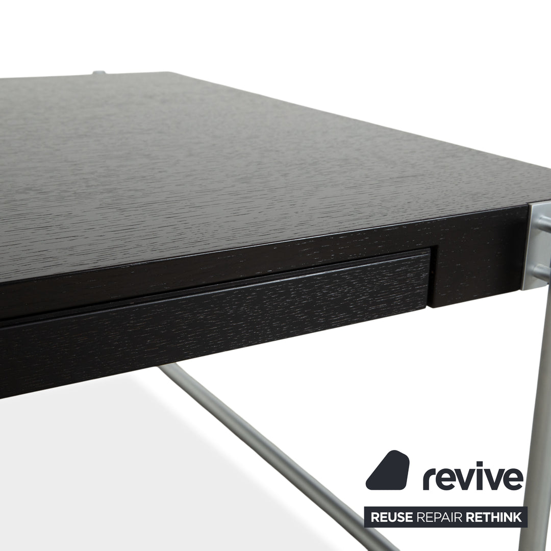 Bacher Kyoto wooden coffee table, black, with drawer