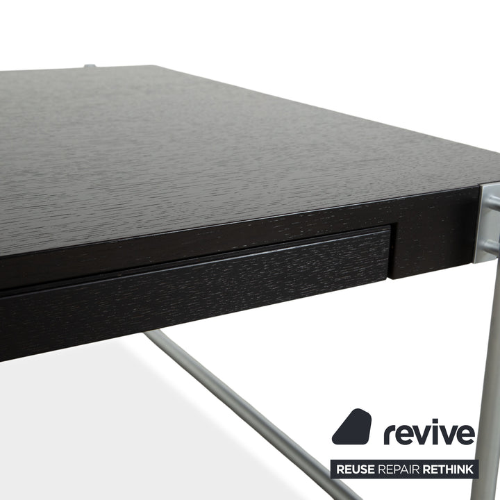 Bacher Kyoto wooden coffee table, black, with drawer