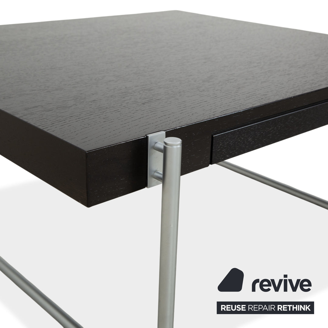 Bacher Kyoto wooden coffee table, black, with drawer