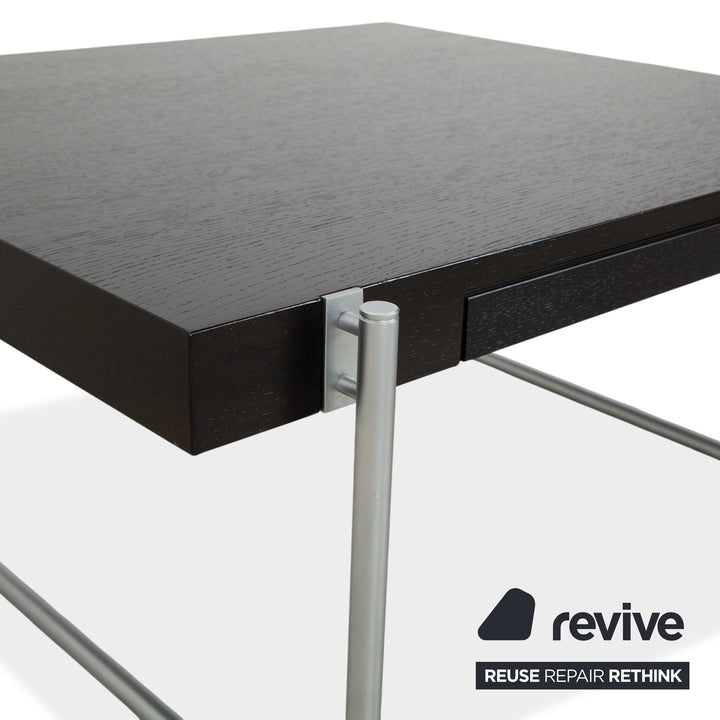 Bacher Kyoto wooden coffee table, black, with drawer