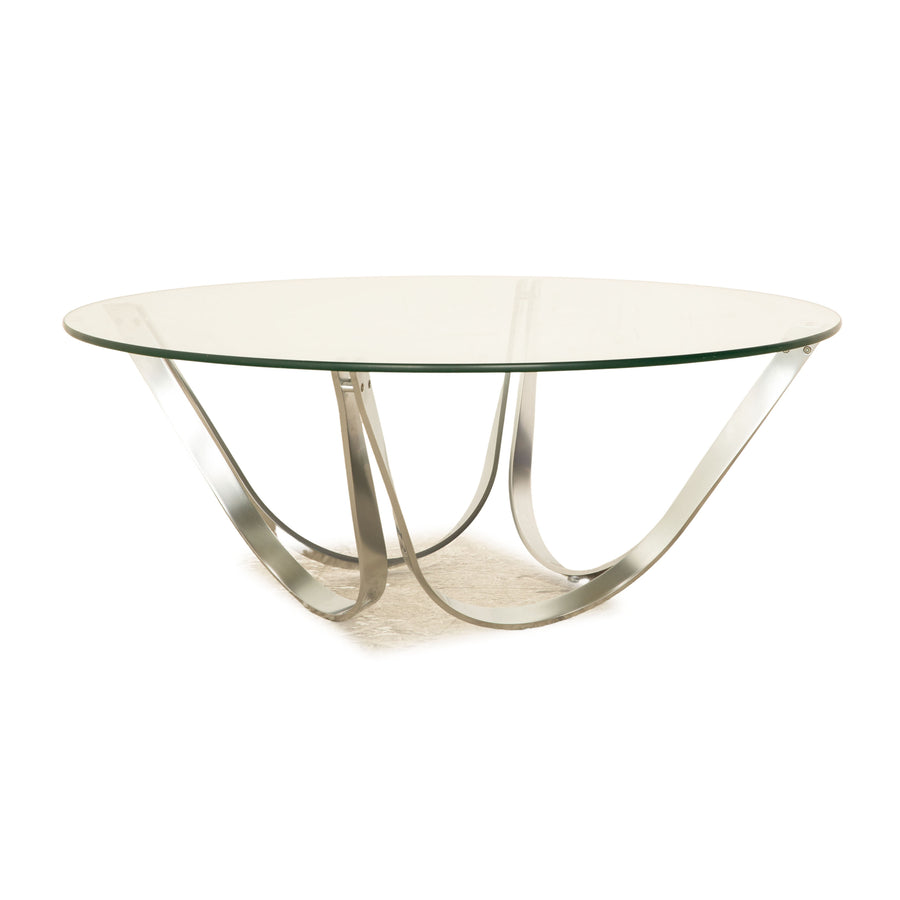 Bacher Model 2075 Glass Coffee Table Silver