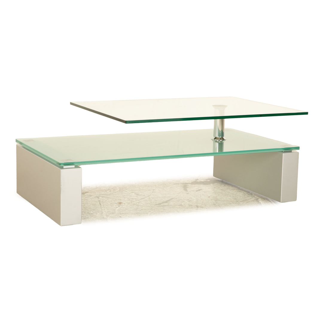 Bacher Non Plus Ultra glass coffee table silver manual function