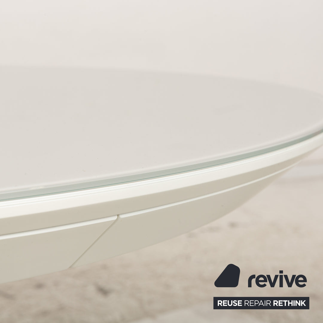 Bacher TODO Holz Glas Esstisch Weiß