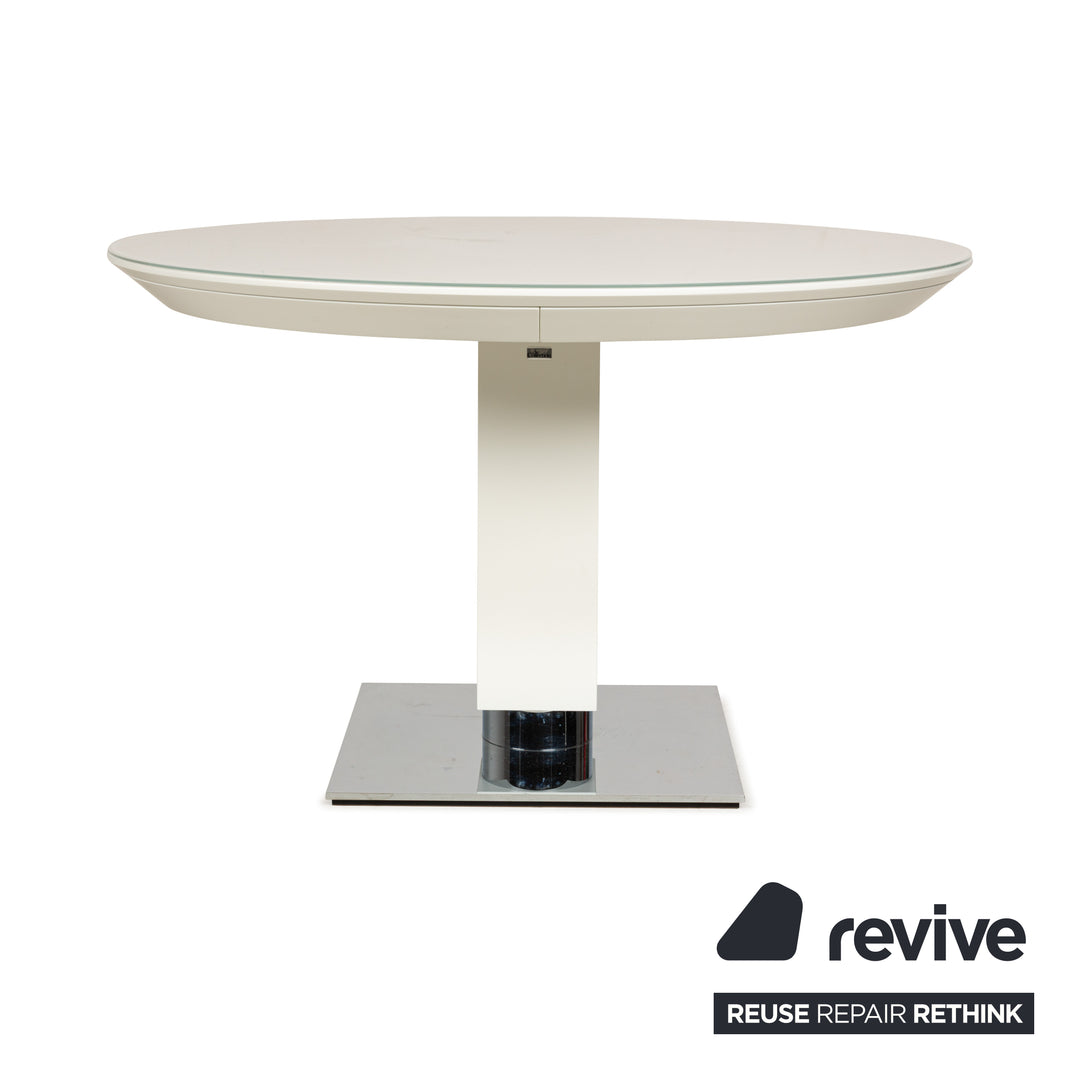 Bacher TODO Holz Glas Esstisch Weiß