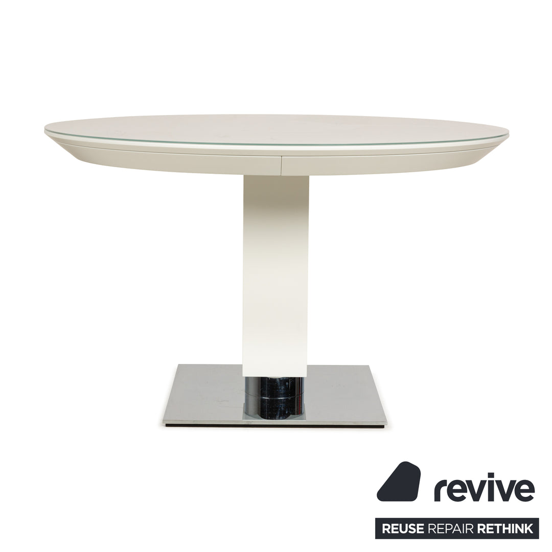 Bacher TODO Holz Glas Esstisch Weiß