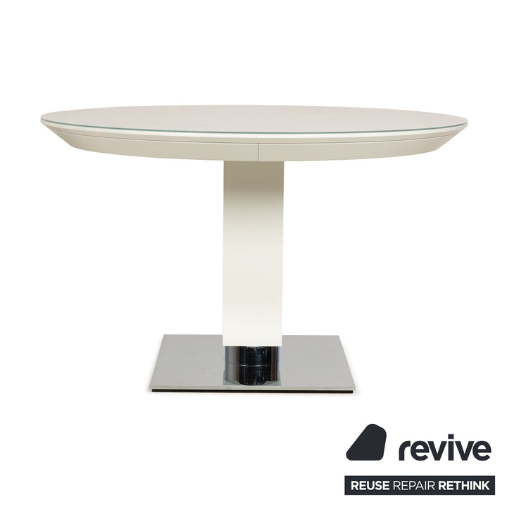 Bacher TODO Holz Glas Esstisch Weiß