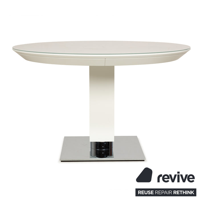 Bacher TODO Holz Glas Esstisch Weiß