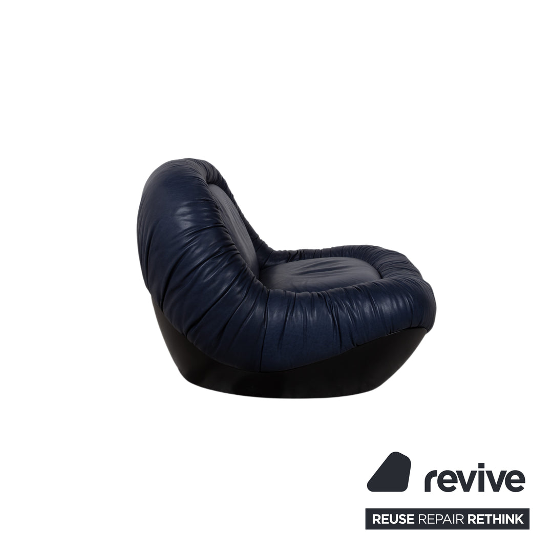 Baxter Barett Leder Sessel Blau