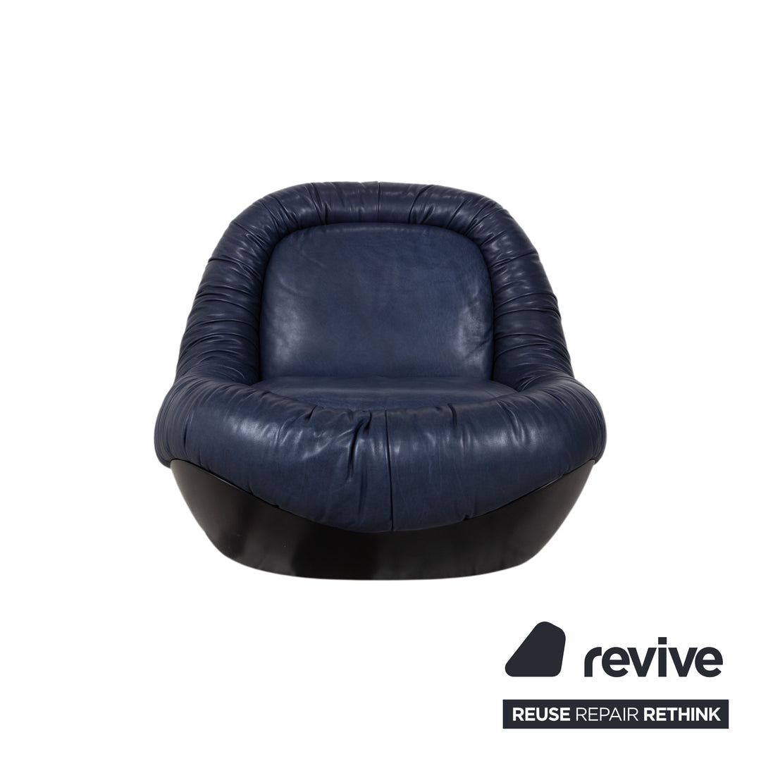 Baxter Barett Leder Sessel Blau