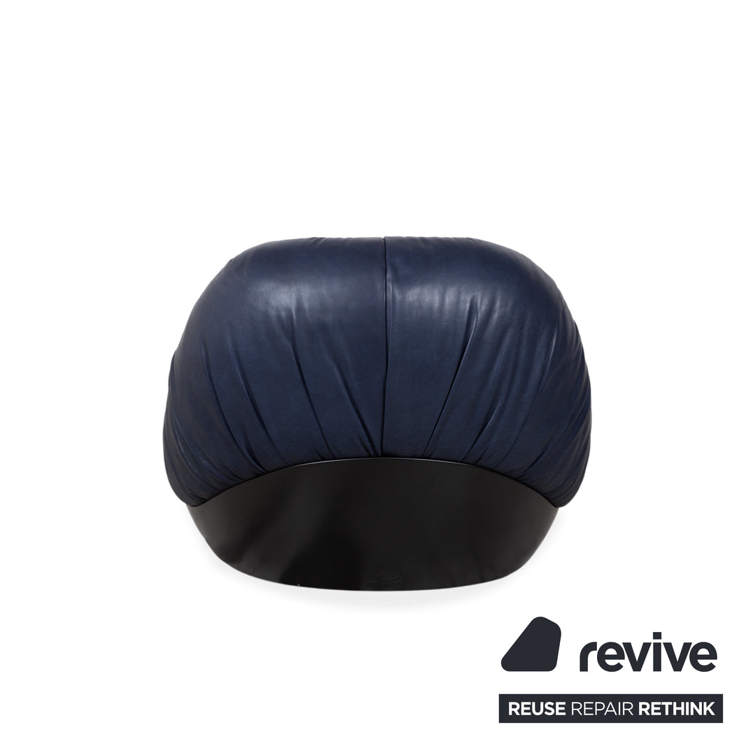Baxter Barett Leder Sessel Blau