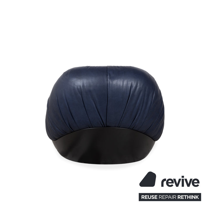 Baxter Barett Leder Sessel Blau