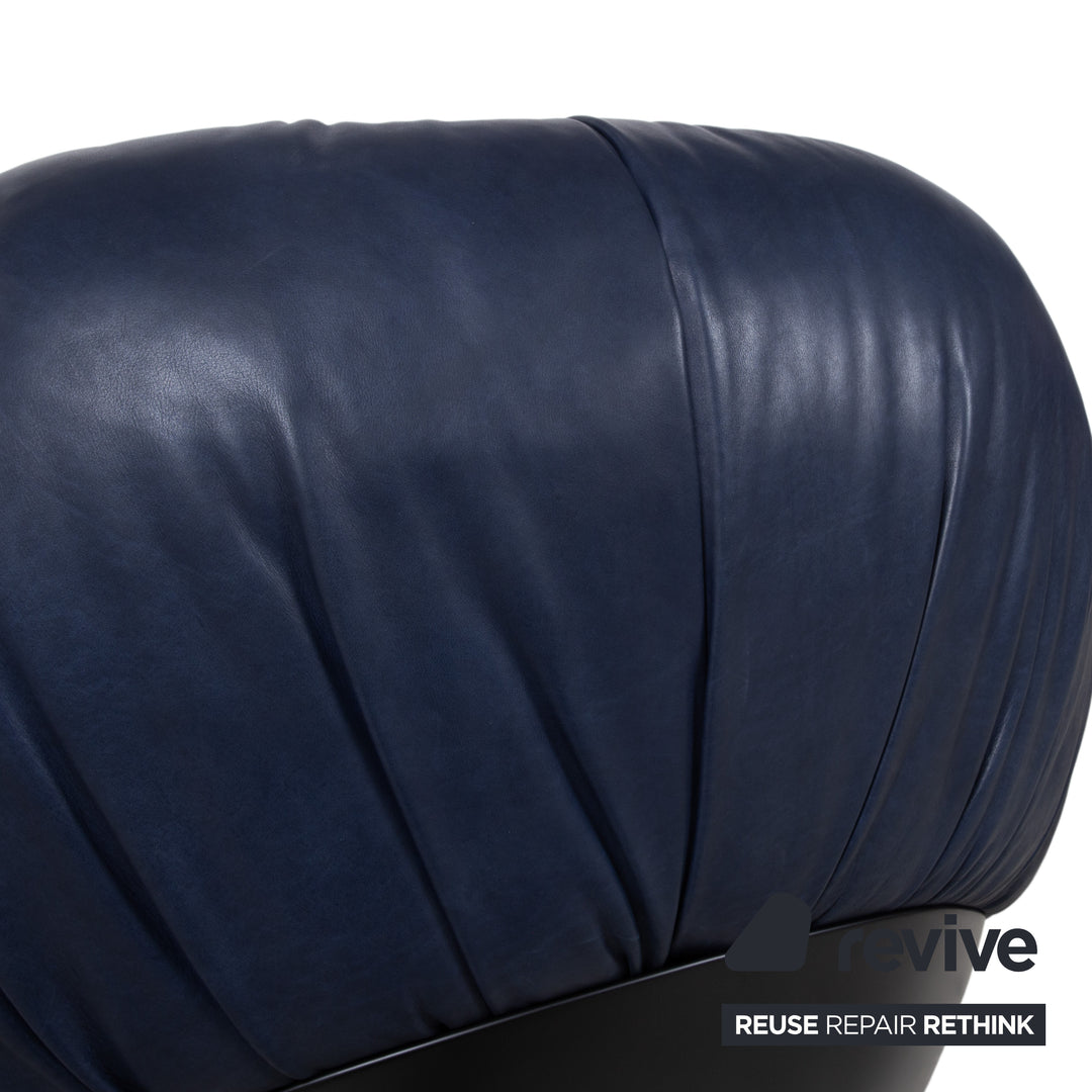 Baxter Barett Leder Sessel Blau