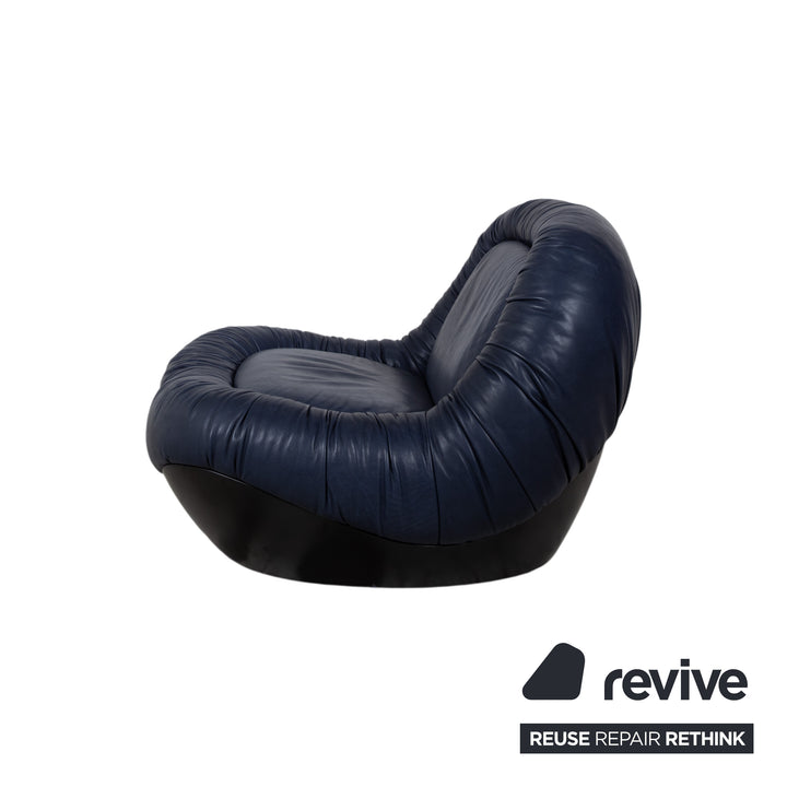 Baxter Barett Leder Sessel Blau