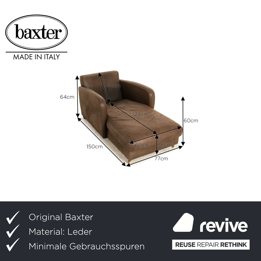 Baxter Charmine Longe Dormeuse Anilinleder Liege Braun