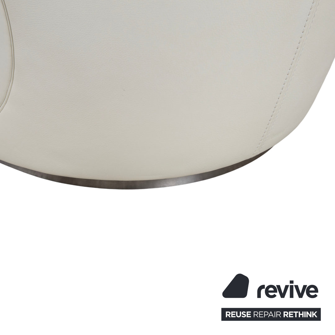 Baxter Etienne Leder Sessel Creme Weiß