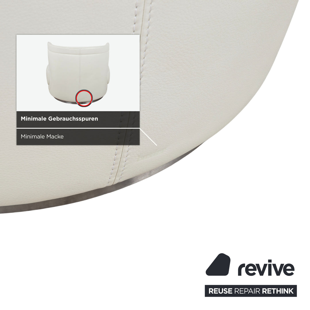 Baxter Etienne Leder Sessel Creme Weiß