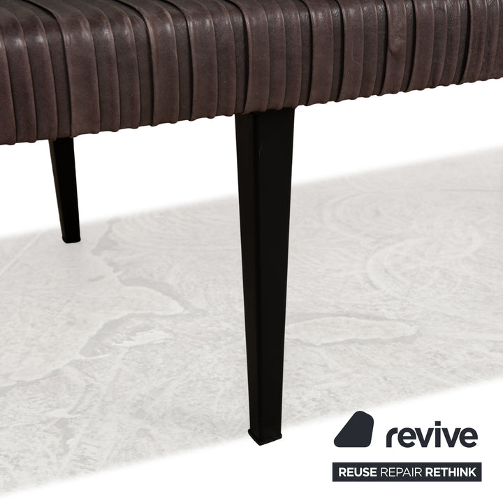 Baxter Garcon - Chaise longue en cuir marron - Lit de repos