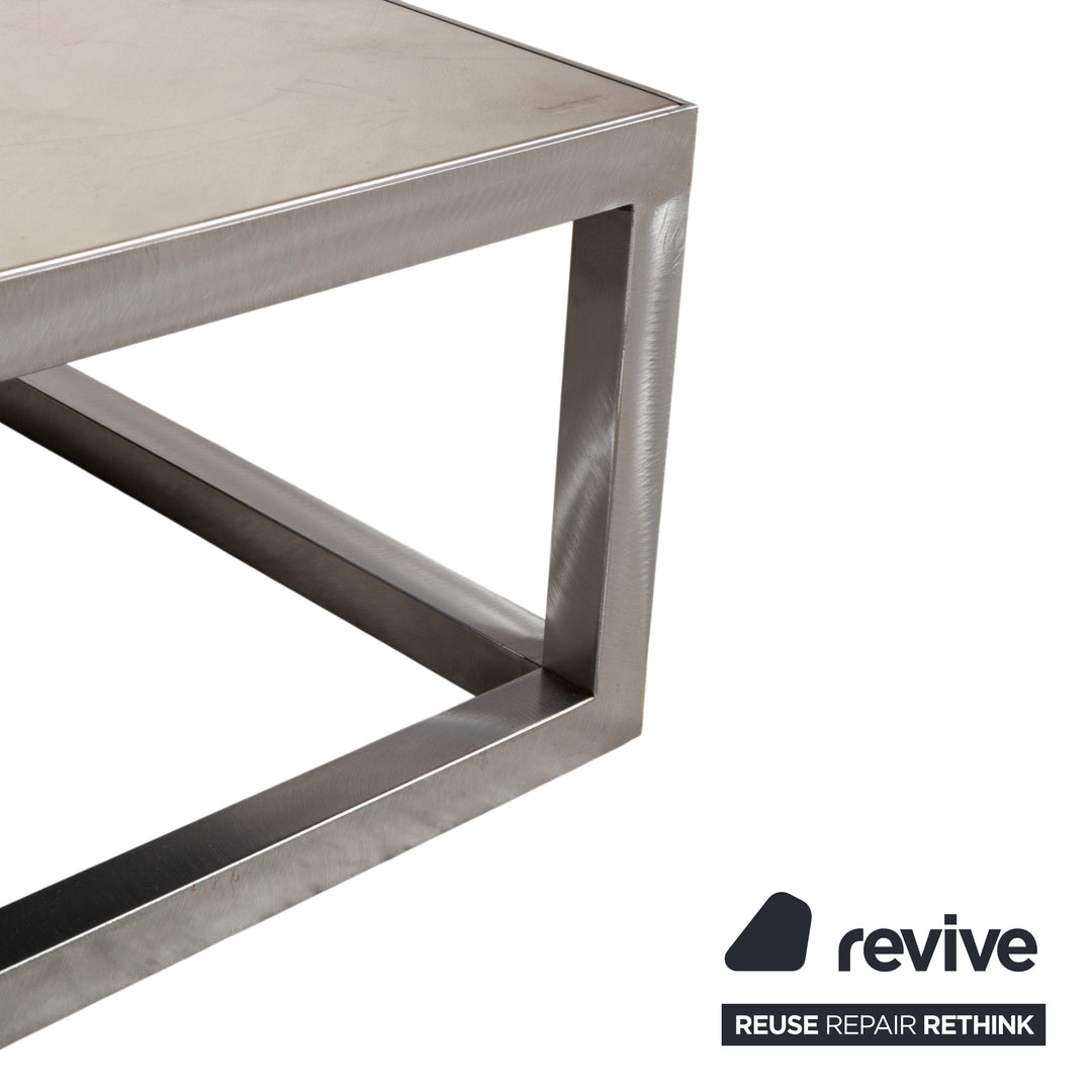 Baxter Infinity Metall Couchtisch Silber