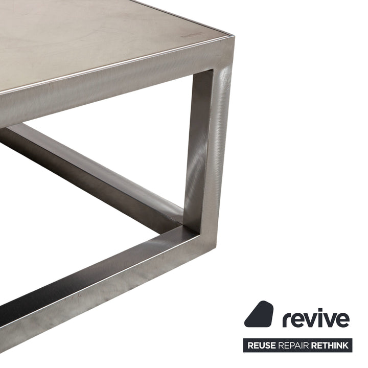Table basse Baxter Infinity métal argenté