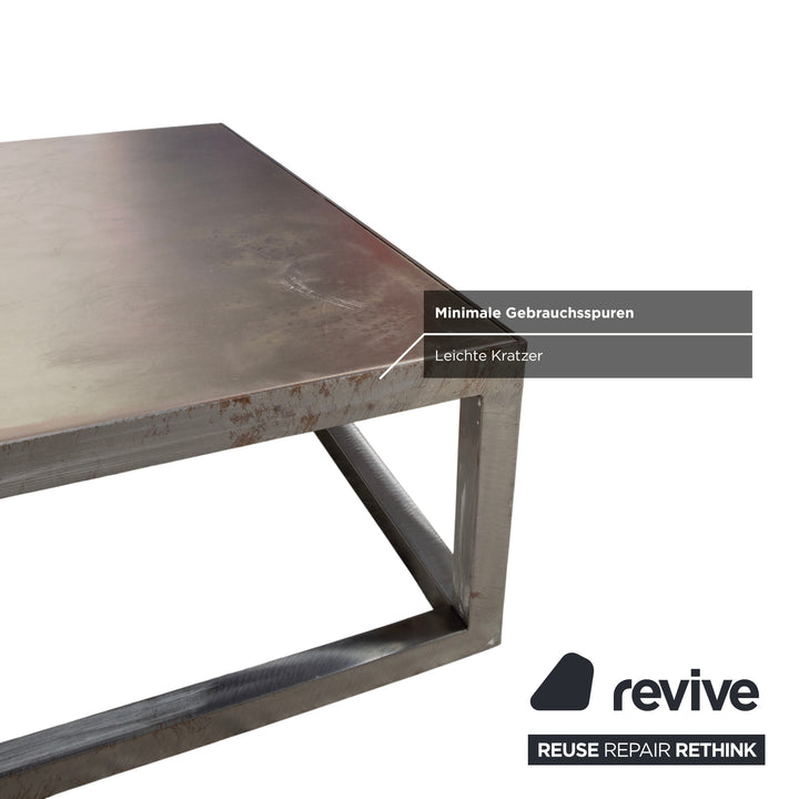 Baxter Infinity Metall Couchtisch Silber