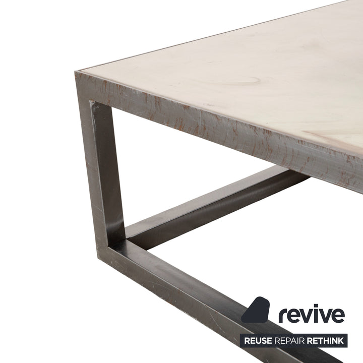 Table basse Baxter Infinity métal argenté