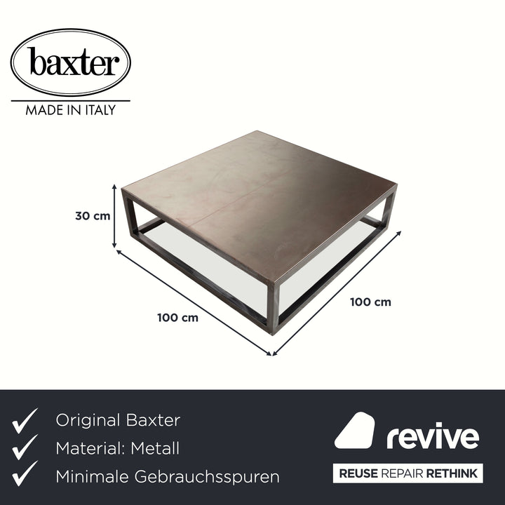 Baxter Infinity Metall Couchtisch Silber