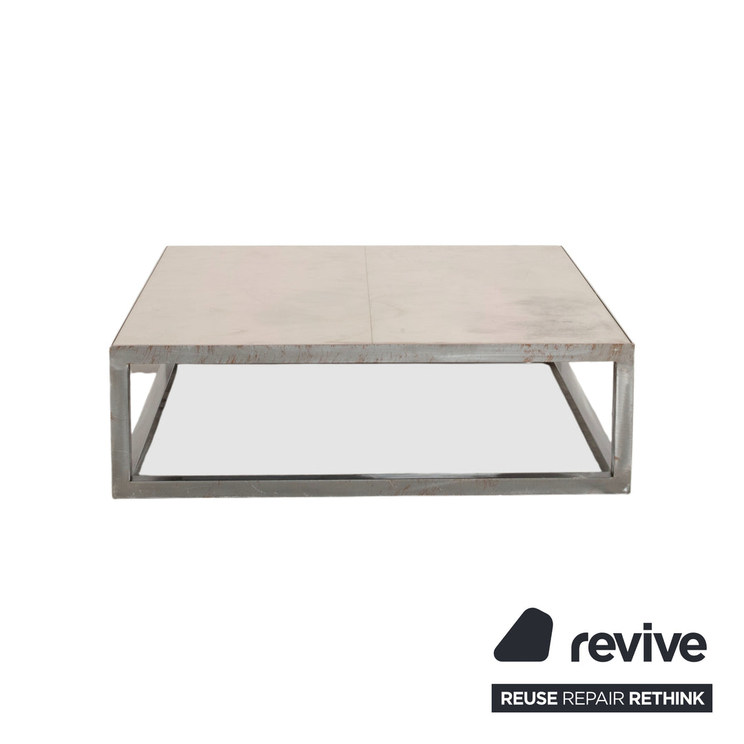 Table basse Baxter Infinity métal argenté