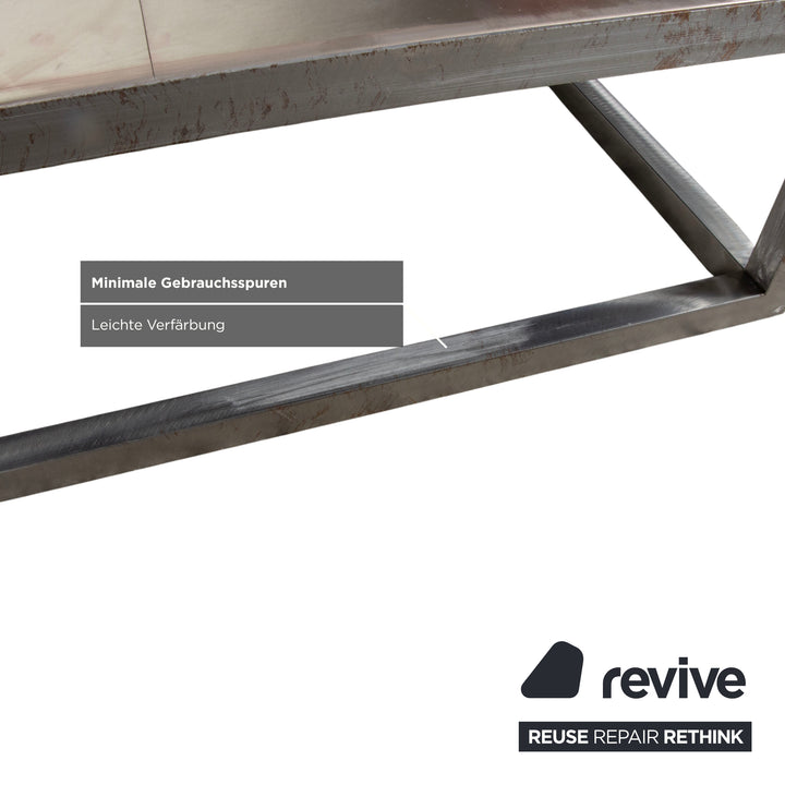Table basse Baxter Infinity métal argenté