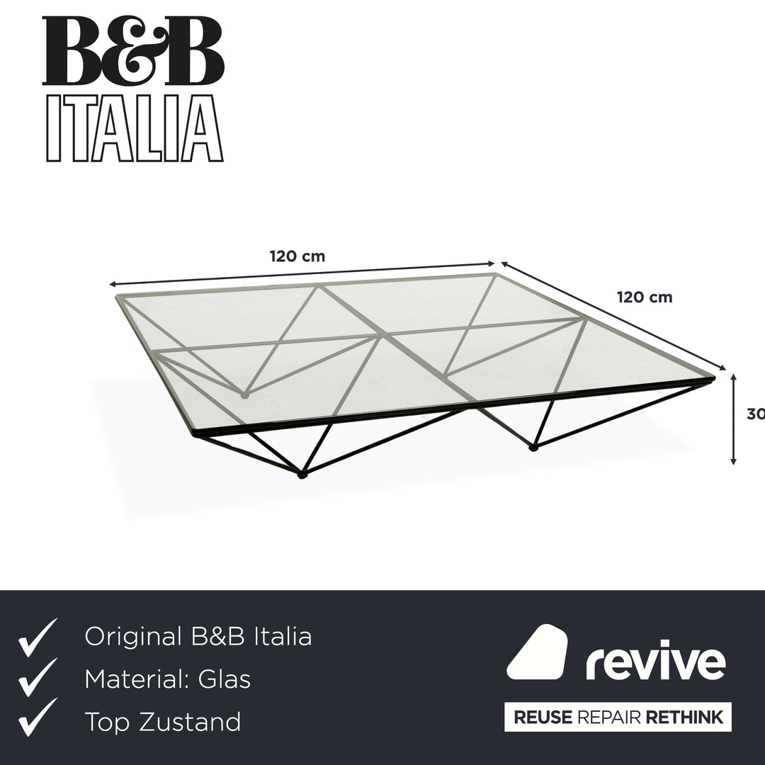 B&B Italia Alanda Glas Couchtisch Schwarz