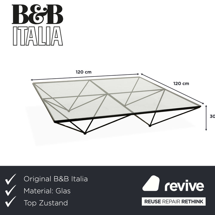 B&B Italia Alanda Glas Couchtisch Schwarz
