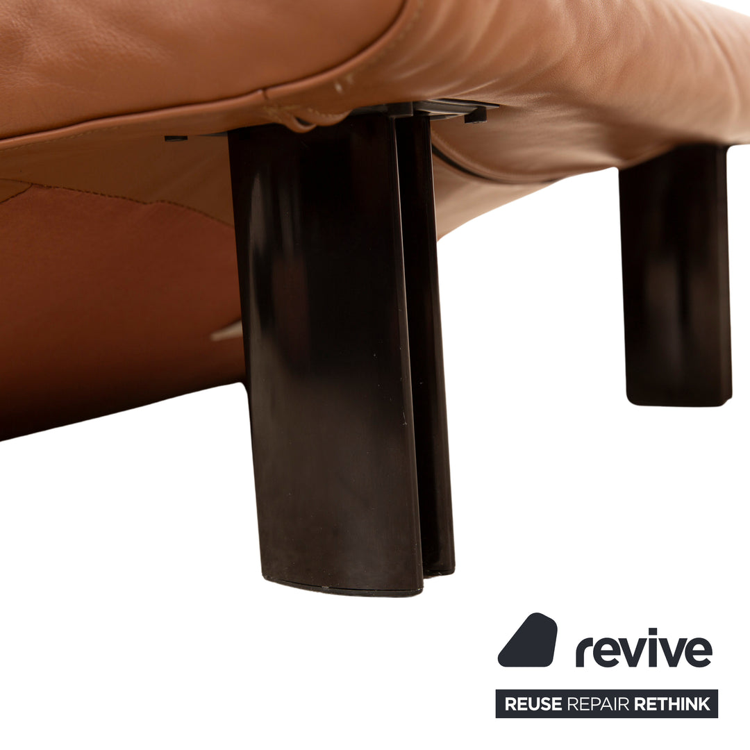B&amp;B Italia Alanda Leather Stool Brown
