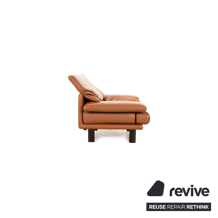 B&amp;B Italia Alanda ensemble de fauteuils en cuir marron fonction manuelle fauteuil tabouret