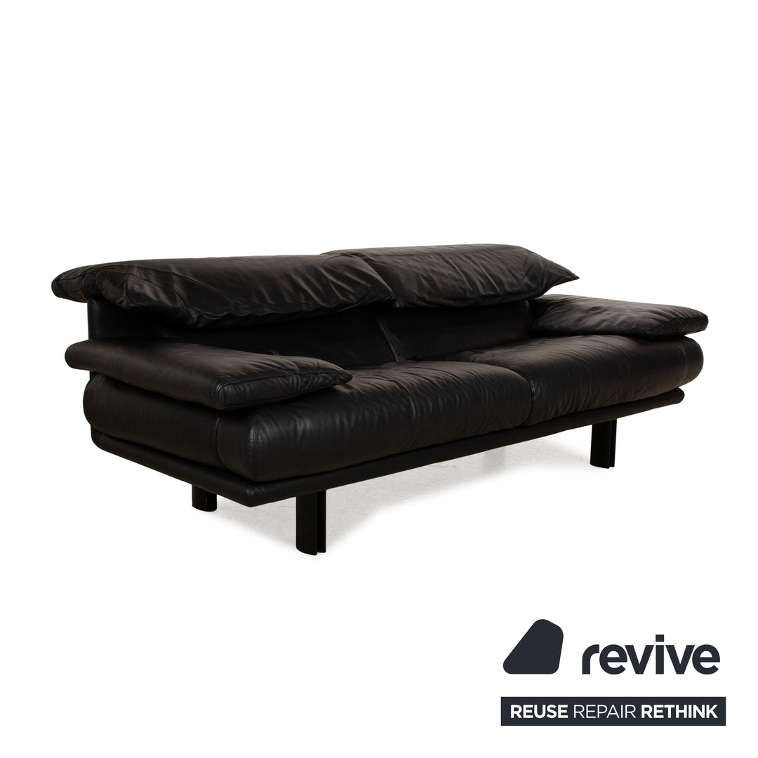 B&amp;B Italia Alanda Canapé 2 Places en Cuir Noir