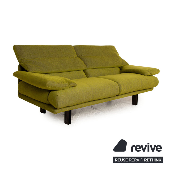 B&B Italia Alanda Stoff Dreisitzer Grün Sofa Couch manuelle Funktion Neubezug