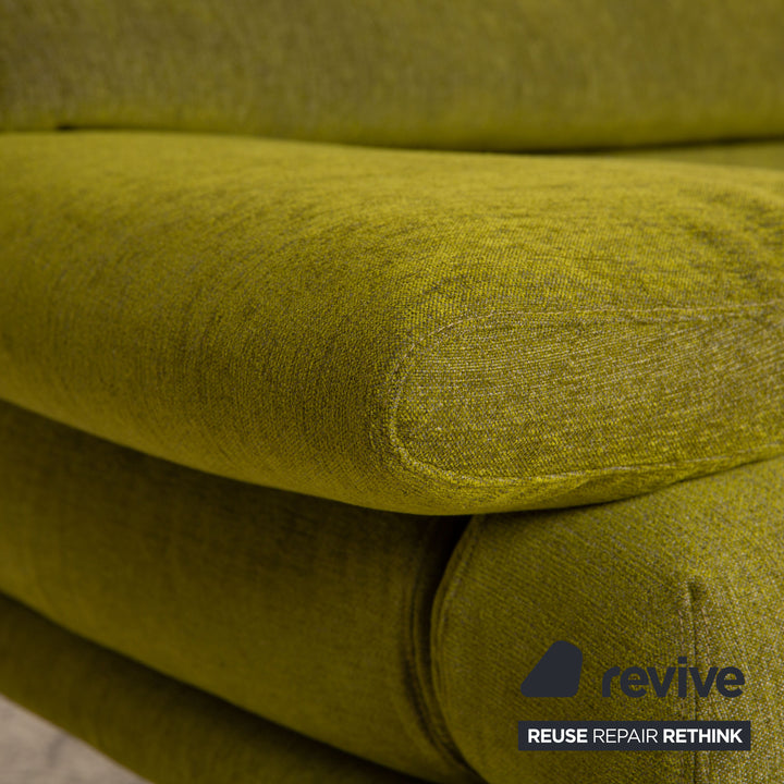 B&B Italia Alanda Stoff Dreisitzer Grün Sofa Couch manuelle Funktion Neubezug