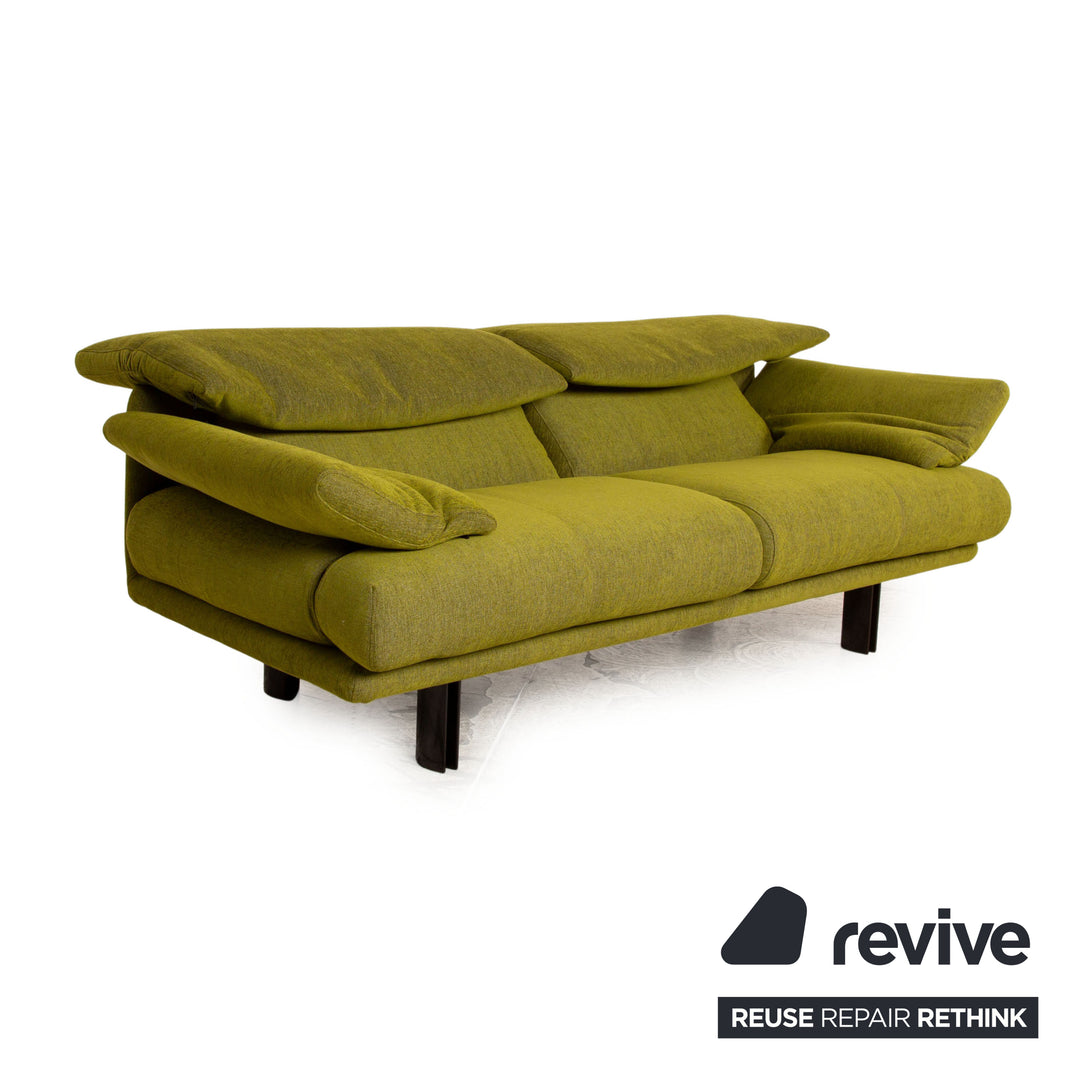 B&B Italia Alanda Stoff Dreisitzer Grün Sofa Couch manuelle Funktion Neubezug